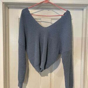 Women's Blue Knit Sweater